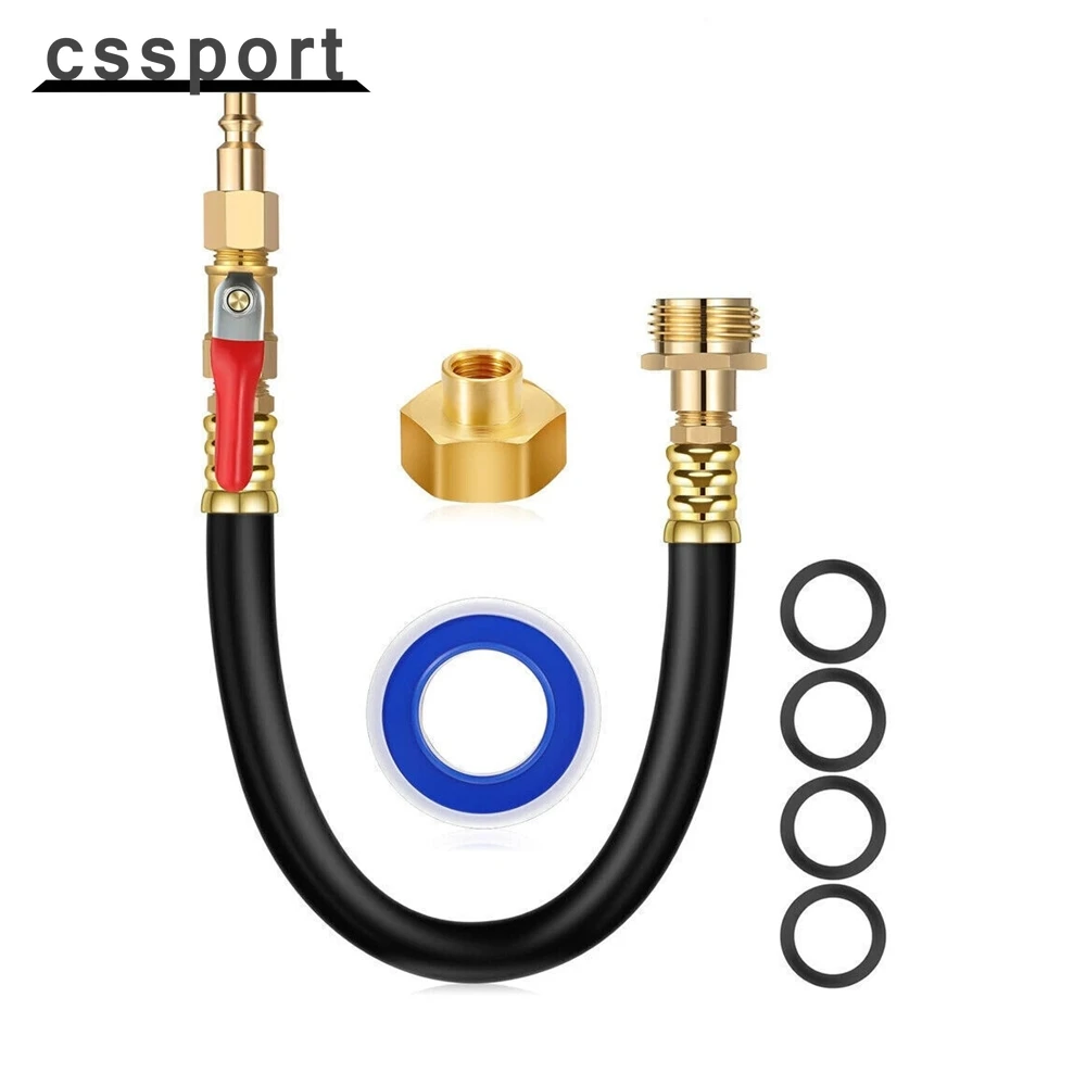

Комплект для зимовки автодома: адаптер для отвода воды, шланг, кран для автодомов и прицепов