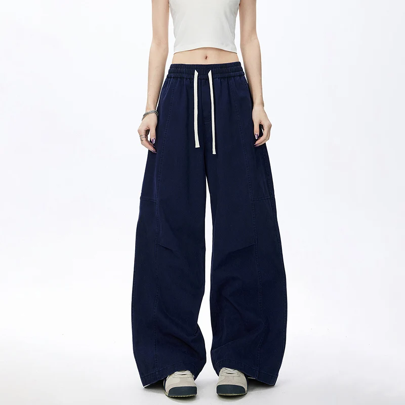 

Новые свободные брюки с прямыми штанинами для улицы, спортивные длинные брюки для скейтбординга, модные простые широкие брюки для подростков, весна-осень