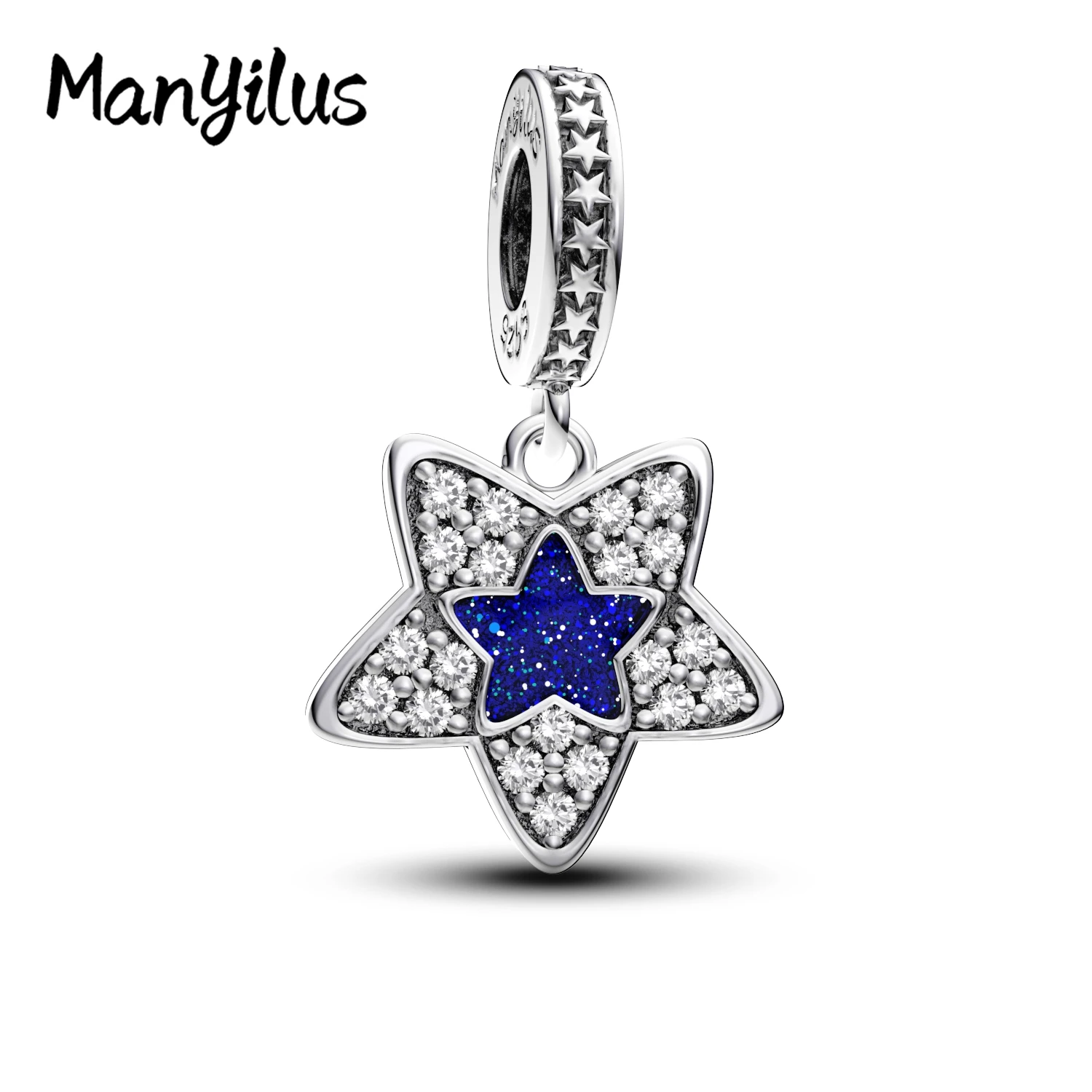 

Manyilus 2025 Hot Sale Star Pendant Charms S925 Sterling Silver Beads For Original Bracelet Charm 925 Silver Beads For Bracelets