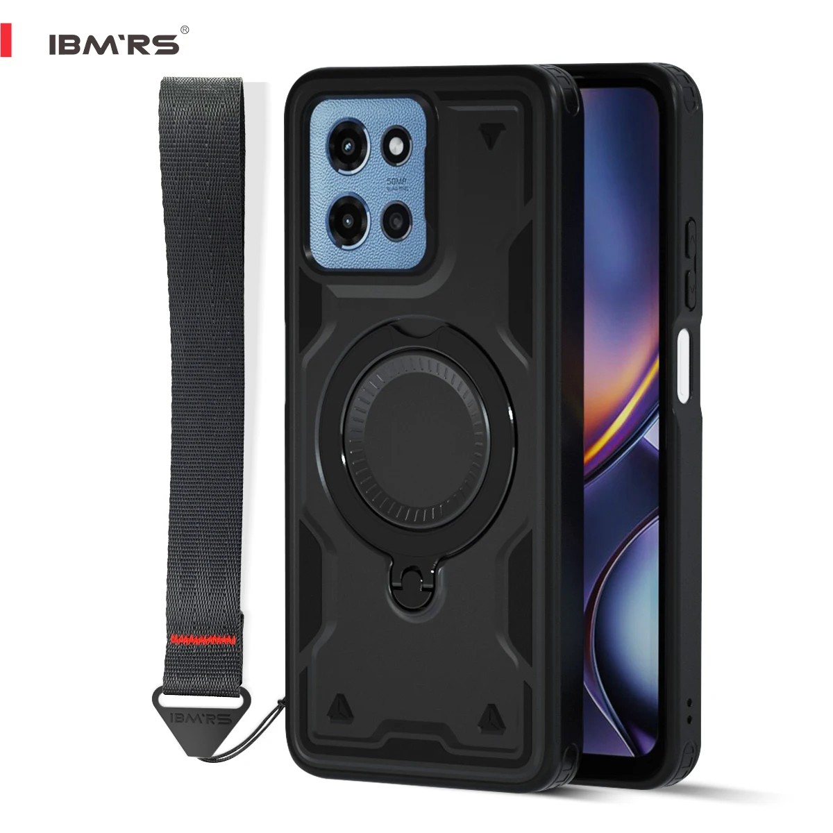 

for Motorola Moto G Power 2025 Case Shockproof [Magnetic Ring] with Stand & Lanyard | Compatible IBM RS