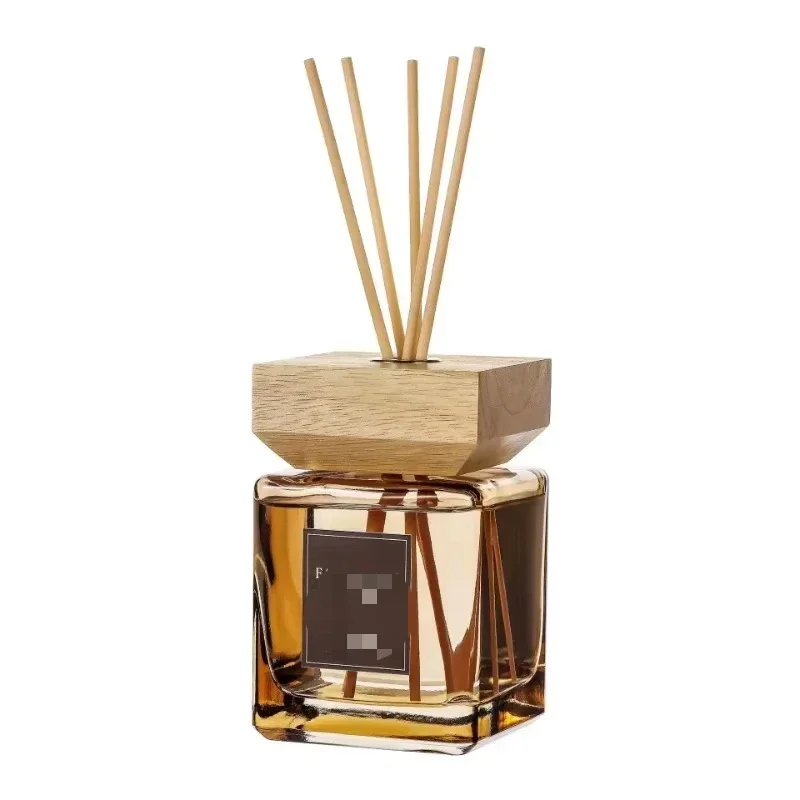 

Big Capacity 500ml Reed Diffuser Gift with Wooden Cap Glass Bottle Natural Rattan Sticks and Plant Essential Oil Shangri-la