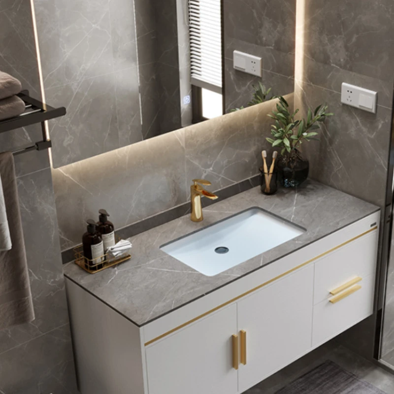 

Bathroom Cabinet Combination Modern Simple Smart Washbasin Cabinet Bathroom Table