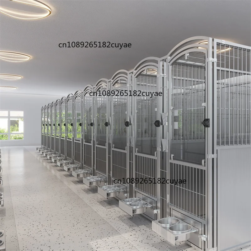 Solid Pattern Anti-Rust Galvalume Dog Kennel Budget-Friendly Welded Wire Crate with Plastic Tray Pallet for Big Dogs