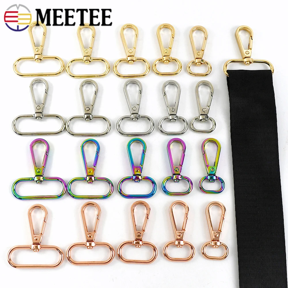 

10/20Pcs 20-38mm Metal Buckles Bag Strap Swivel Lobster Clasp Pet Collar Snap Hook KeyChain Carabiner Clips Hardware Accessories