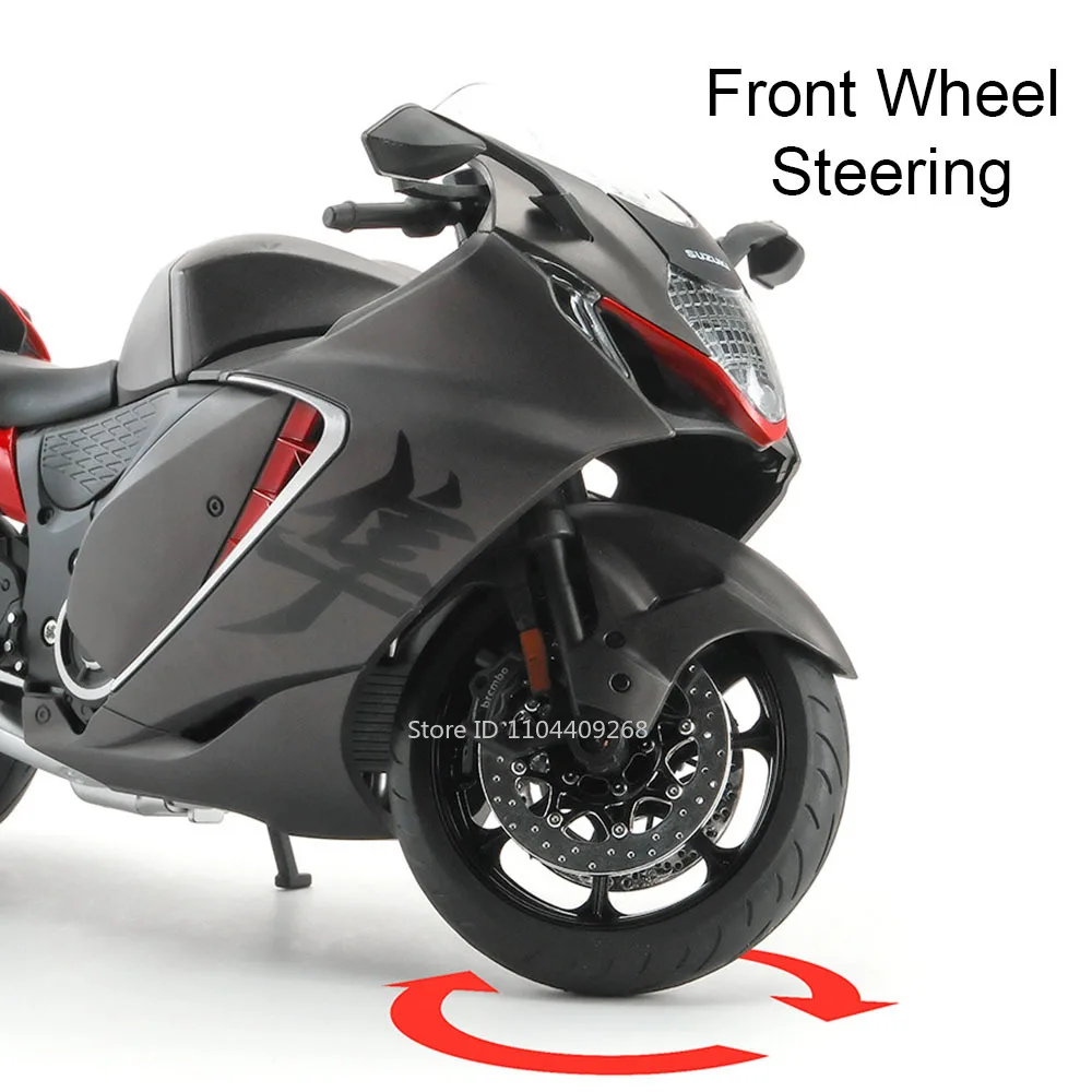 مقياس 1:9 سوزوكي هايابوسا نموذج دراجة نارية لعبة سبيكة الجسم الربط التوجيه امتصاص الصدمات نماذج المحرك جمع الهدايا الصبي