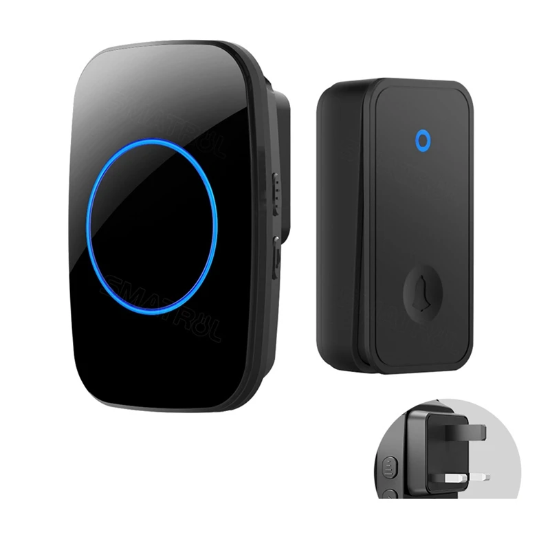 Self Powered Wireless Doorbell ไม่มีแบตเตอรี่กันน้ําประตู Bell CHIME แหวนสําหรับเด็กผู้สูงอายุ Caller