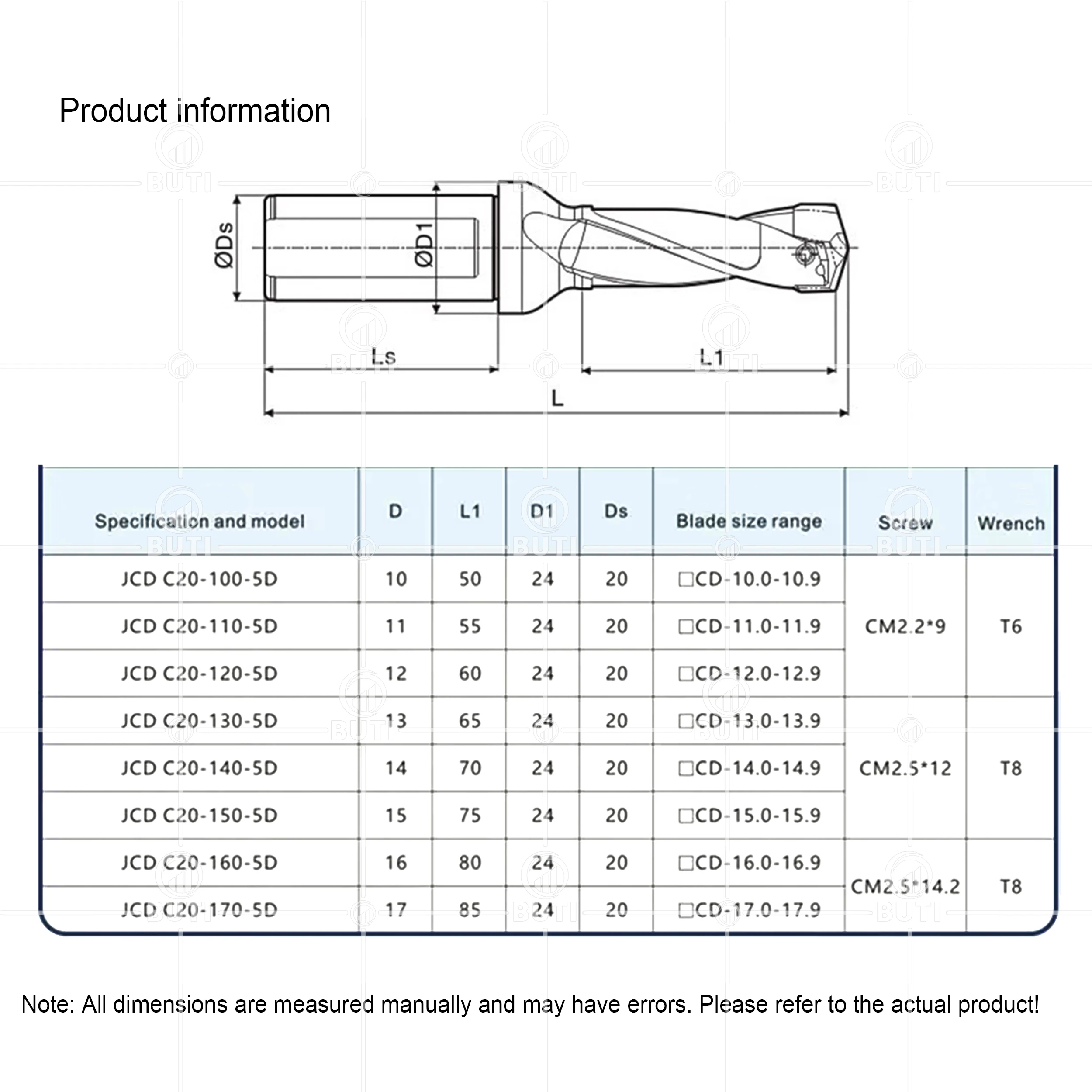 Imagem -05 - Deskar-suporte de Perfuração Profundo Jcd Crown Drill Rod Usado para Inserção Hcd Cnc de Alta Velocidade Perfuração Violenta 3d 5d 8d 100 Original