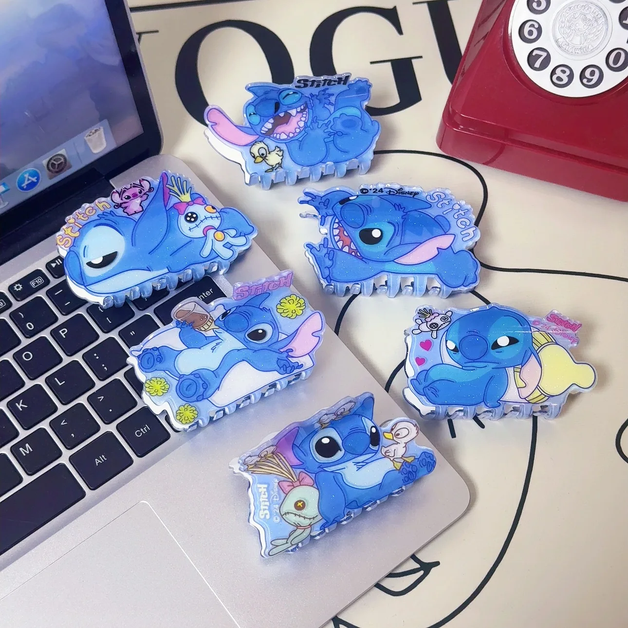 

Disney Stitch Hair Clip Cartoon Cute Series Cartoon Children Cute Grab Clip Hair Decoration Shark Clip Hair Clip Girl Gift