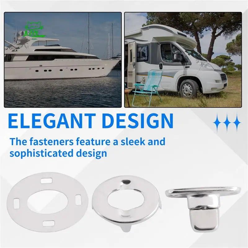 

A22E-10 Piece Twist Lock Common Sense Fastener Metal Turn Buttons For Boats, Sailboats, Rvs, Dinghies And Caravans