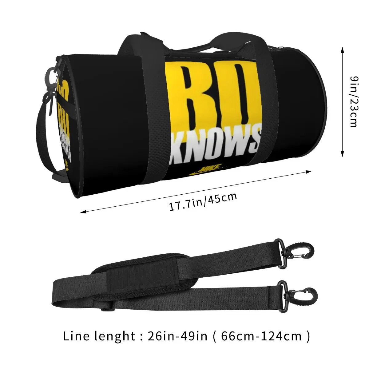 Hot Sale Knows Gold Text Logo Travel bag 3 Days Travel Travel Sightseeing Bag 3