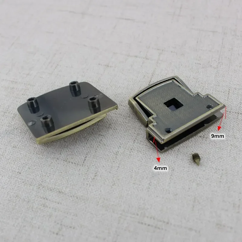 10-20 sets 6 colors 34*34mm press Locks,tongue Locks,purse thumb locks for man purses wallets clutches totes handbags