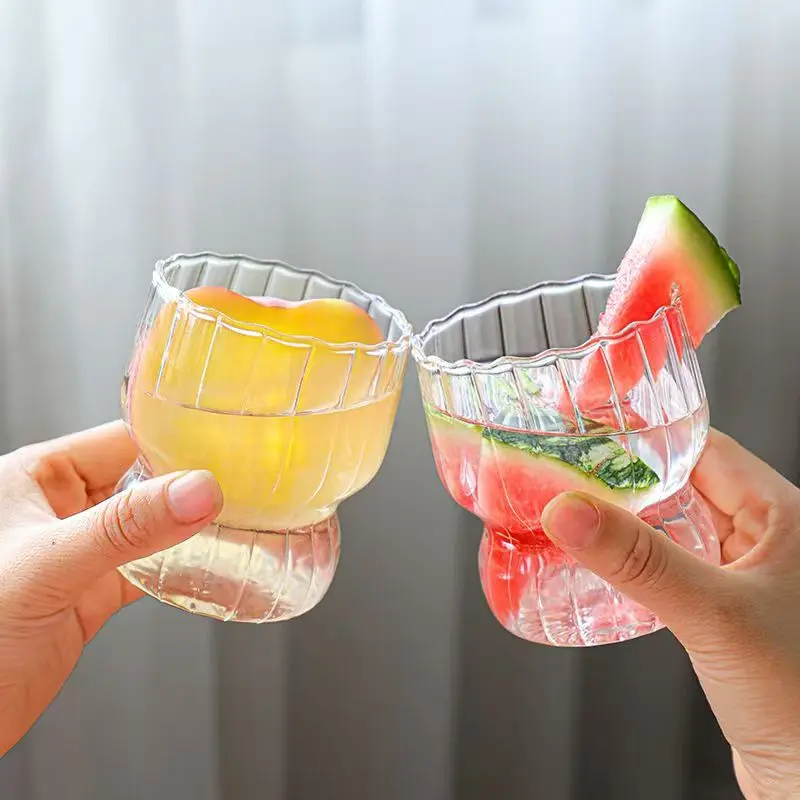 300 ml Mini-Eismilch-Kaffee-Glastassen, hitzebeständige Glaswaren, Getränke, Latte-Teetasse für Cocktail, Bier, Soda, Saft, Zuhause, Bar, Party