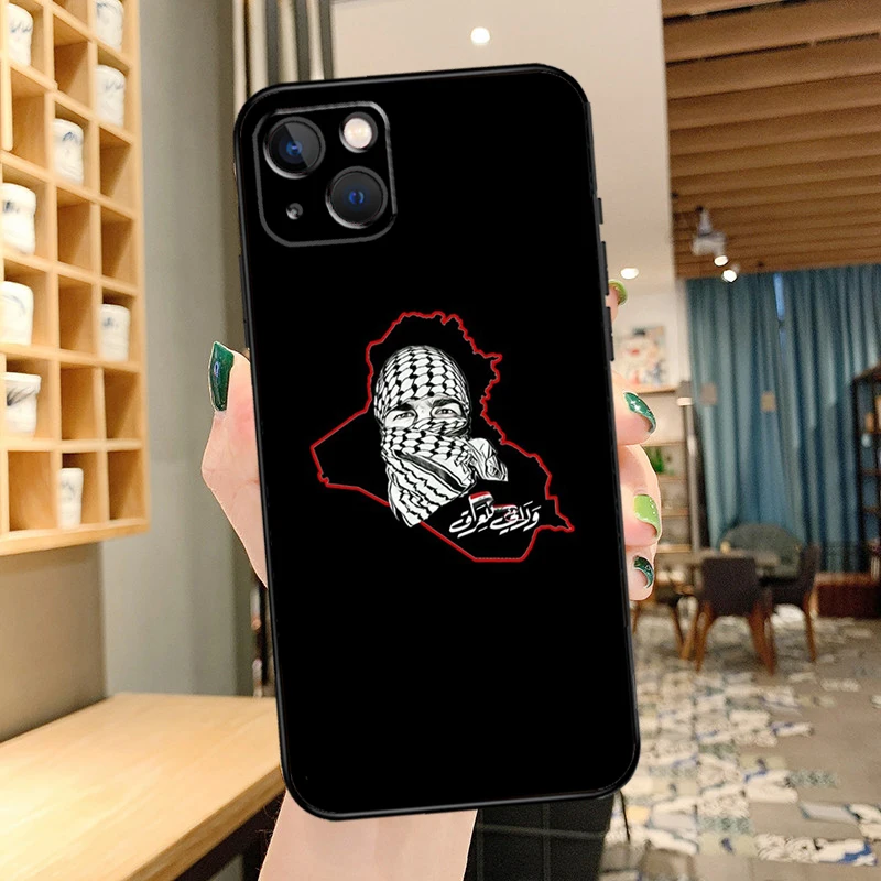 Capa de telefone mapa do Iraque para iPhone 13 12 11 14 15 16 Pro Max XS X XR Plus 12 13 Mini capa traseira