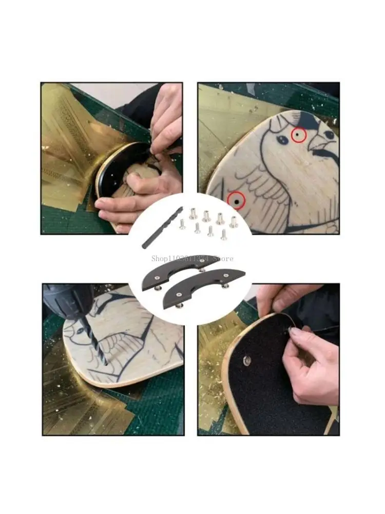 พลาสติก longboards ดาดฟ้าด้านล่างยามสเก็ตบอร์ดดาดฟ้าป้องกันบอร์ดป้องกันการป้องกันการบดละเอียดเครื่องมือป้องกันขอบ