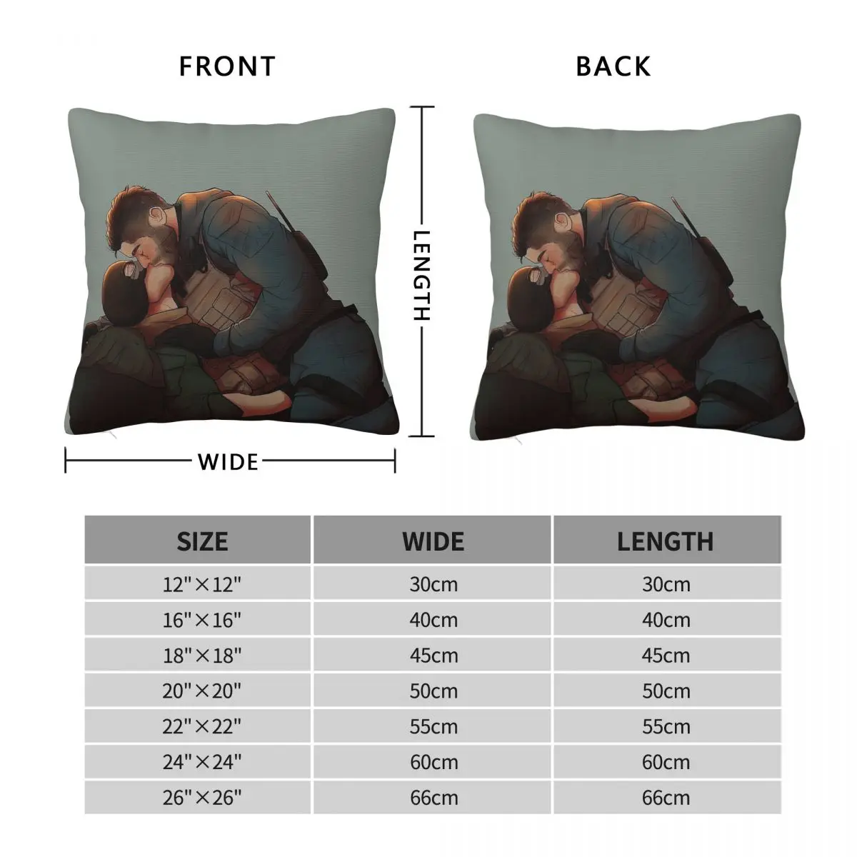 Soap Simon Ghost Riley Square Pillowcase Polyester Linen Velvet Printed Zip Decor Throw Pillow Case Car Cushion Cover