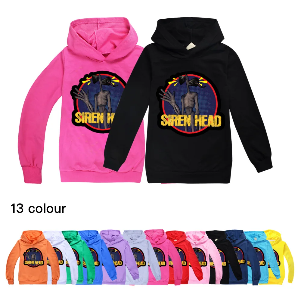 

Siren Head Kids Hooded T Shirt Cotton Boys Clothes Baby Girls Autumn Sweatshirt Teens Cartoon Cute Fashion Tops 티셔츠 6 8 10 Years