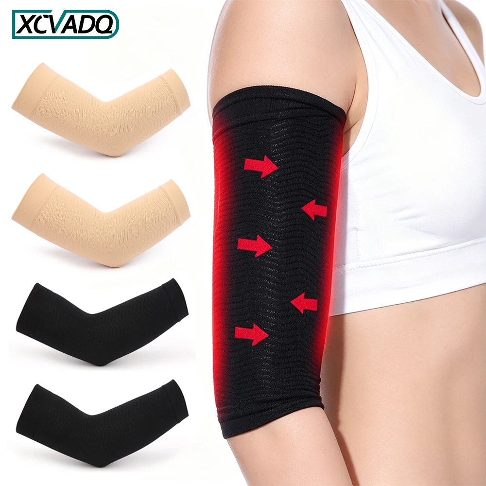 1Pair  Arm Slimming Shaper Wrap,Arm Compression Sleeve Women Weight Loss Upper Arm Shaper Helps Tone Shape Upper Arms Sleeve