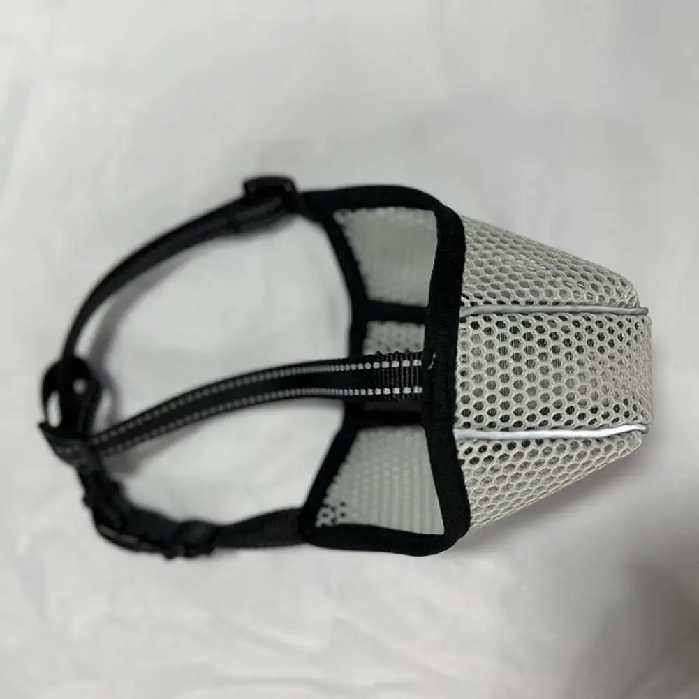 Anti-biting Dog Muzzle Breathable Mesh Dog Muzzle for Medium Dogs Adjustable Anti-biting Mouth Guard for Scavenging for Biting