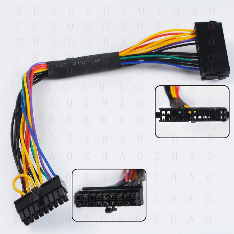 L+ ATX PSU 24Pin to Motherboard 18Pin Power Supply Cable 30cm 18AWG for HP Z210