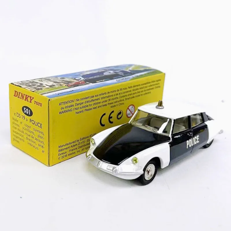 

Краска дефектов, масштаб 1:43, Dinky Toys CITROEN DS 19, полицейский сплав, модель автомобиля, классический сувенир для взрослых, подарок для хобби и игрушки