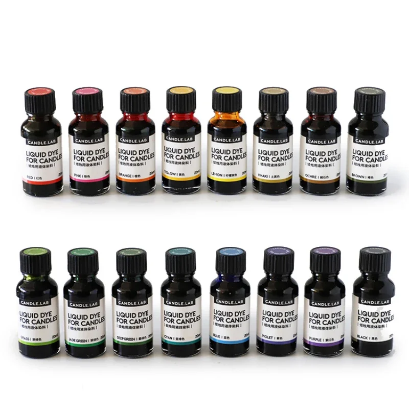 Tinte líquido para velas, cera de soja, cera de parafina, gelatina, pigmento, fabricación de velas, altamente concentrado, 20ml