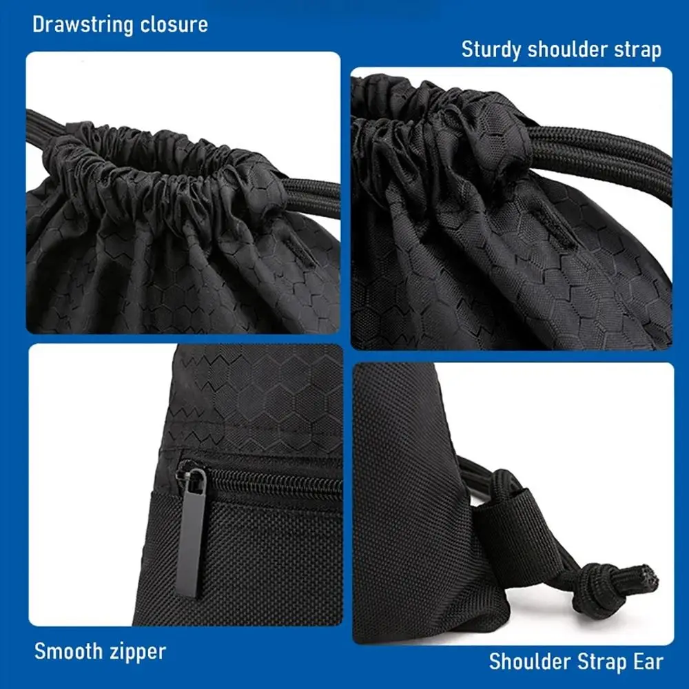 1Pcs Basketball Helmet Storage Sports Drawstring Pocket Waterproof Oxford Outdoor Fitness Backpack Unisex Folding Zipper Bag