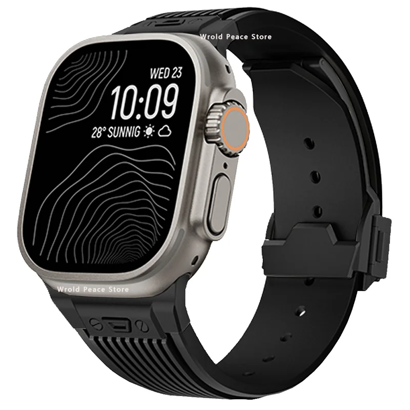 حزام سيليكون لساعة أبل الترا 2 49 مللي متر الرياضة لينة ل IWatch 10 9 8 7 6 5 4 SE 46 مللي متر 45 مللي متر 44 مللي متر 42 مللي متر المطاط سوار