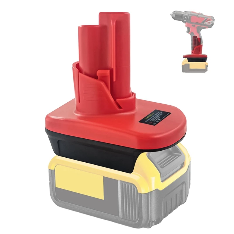ตัวแปลงแบตเตอรี่ DM20M12สำหรับ DeWalt 20V แบตเตอรี่ M18 18V เป็นเครื่องมือไร้สายสำหรับ milwaukee 12V M12
