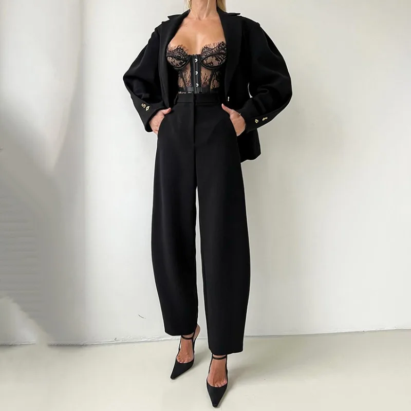 Women 2026 Spring Summer New Hot Selling Fashion Straight Leg Pants Commute Office Elegant Versatile Casual Trendy Chic Top Hit