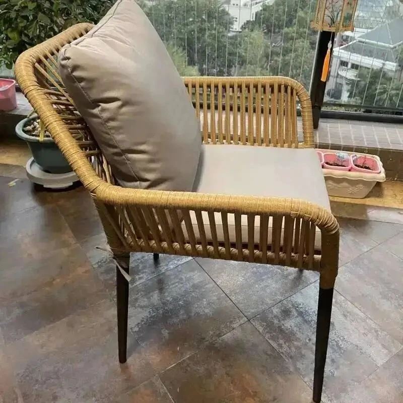 m Modern Courtyard Rattan Combination Outdoor Three-piece Furniture Table Balcony Garden Terrace Rattan Chair m