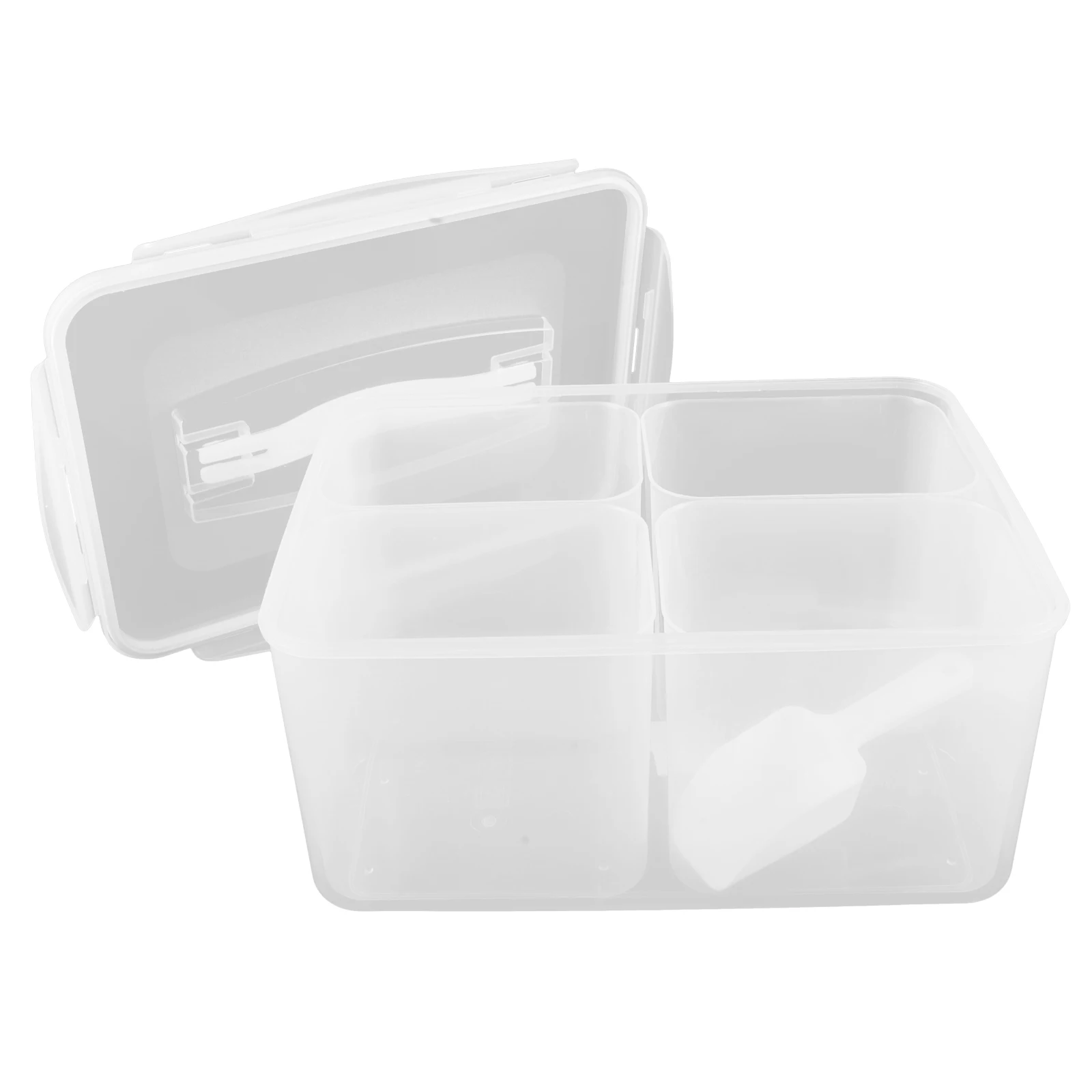 

8 Liter Sealed Divided Plastic Storage Box Large Capacity Snack Container Tea ganizer Kitchen Food Box Flour Sugar Veggie Tray