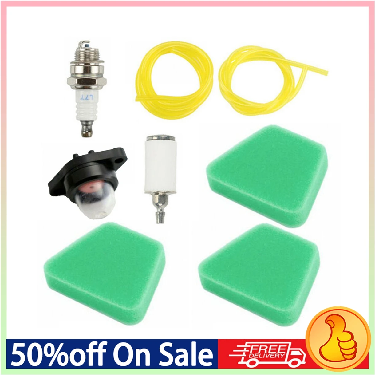 Fuel Filter Line Hose Primer Bulb Kit For UEL LINE PRIMER Bulb Air Filter Kit For POULAN For McCULLOCH Chainsaw