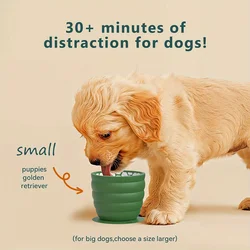 Silicone Slow Feeder Dog Bowl with Suction Cup - Non-Slip, Healthy Eating Pet Dish for Small Breeds