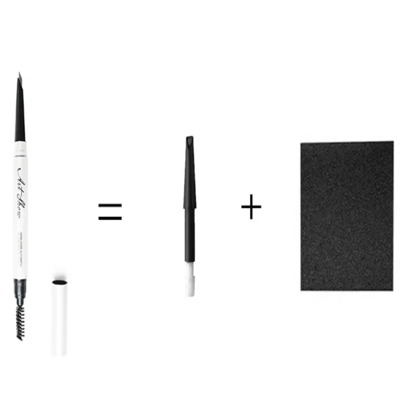 جديد الفن تظهر قلم الحواجب المهنية ماكياج العين الفنان مقاوم للماء قلم الحواجب البرية خط تصميم الجذر وفرع #4