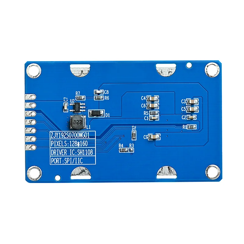 1.92 Inch Oled Display 128*160 Resolutie Sh1108 Driver Seriële Scherm 7pin Spi-Interface