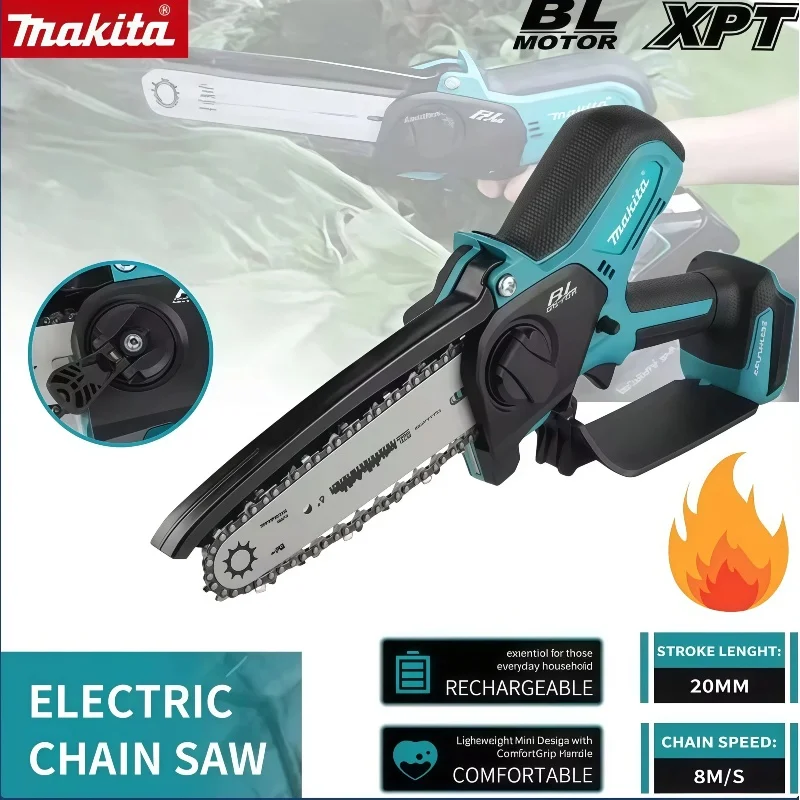 

Makita 6 Inch Chain Saw Electric Saw Handheld Portable Wood Logging Chainsaw Garden Pruning Wood 18V Power Tool