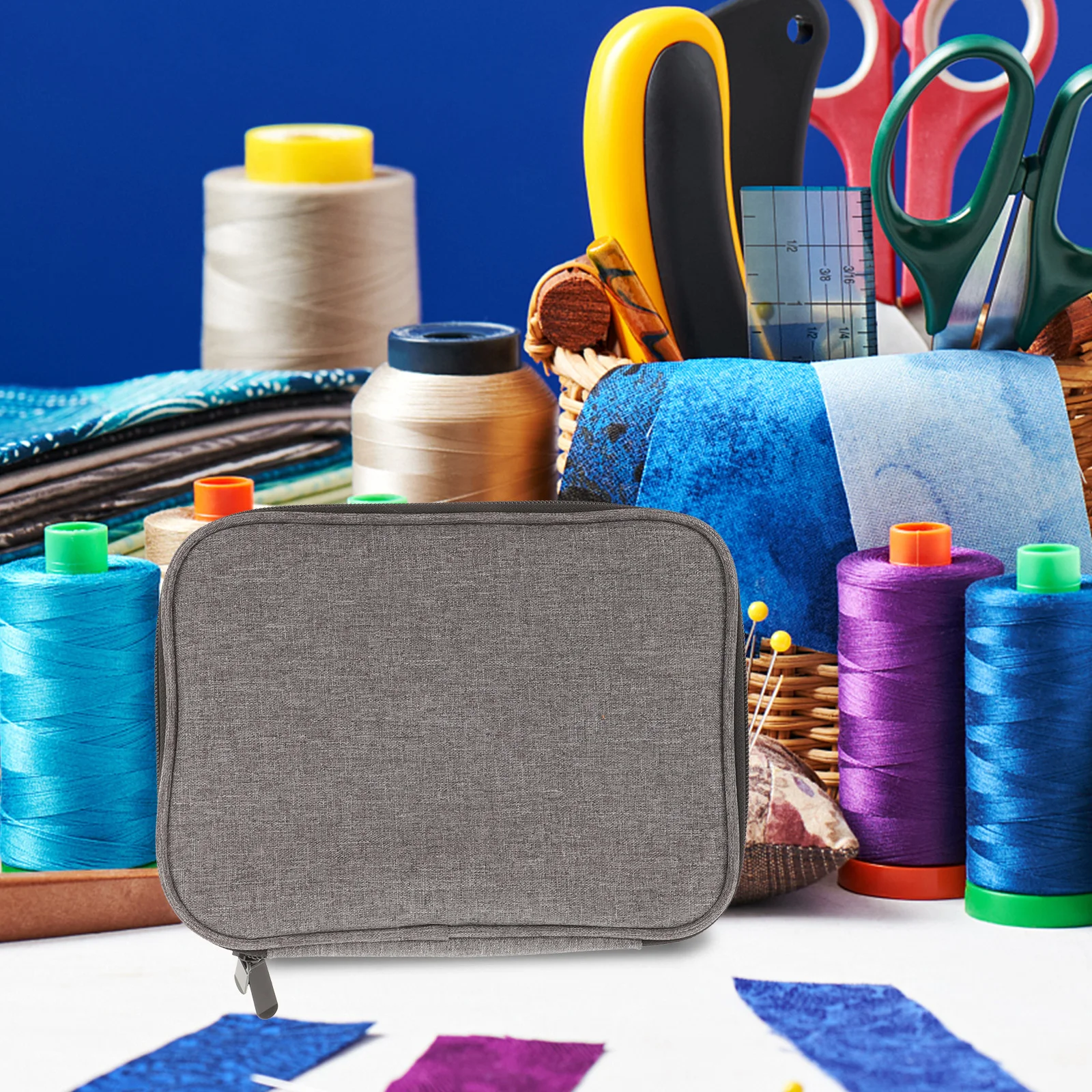 

Oxford Cloth Knitting Needle Storage Bag Large Capacity Multi Compartment Carrying Bag for Sweater Needle Organizer