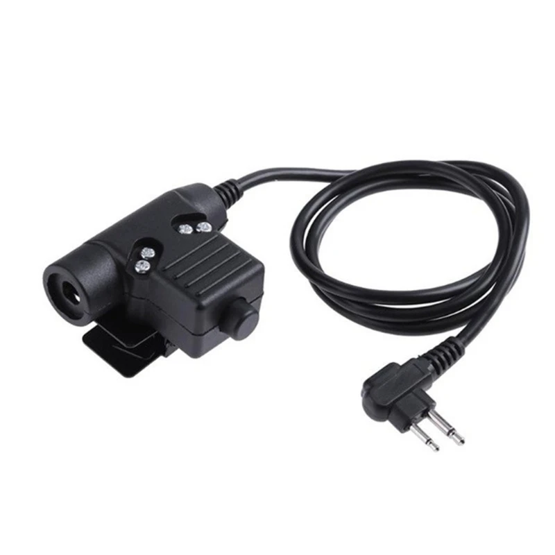 U94 PTT Cable Plug Headset Adapter Compatible for Kenwood Midland for Mobile Phone Walkie Talkie Ham R