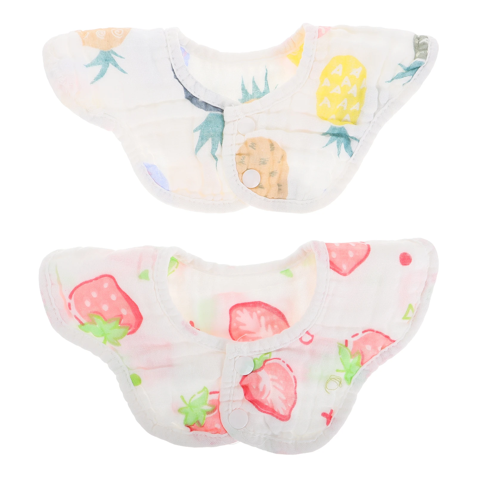 

2pcs Cotton Gauze Bibs Soft Absorbent Drool Bandana for Baby Boy Girl Newborn Teething Toddler Petal Design Moisture Wicking