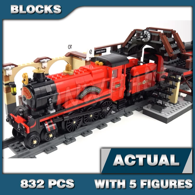 832pcs Magical World of Wizards School Express Train Platform Station 11006 Building Blocks Toy Compatible With Model