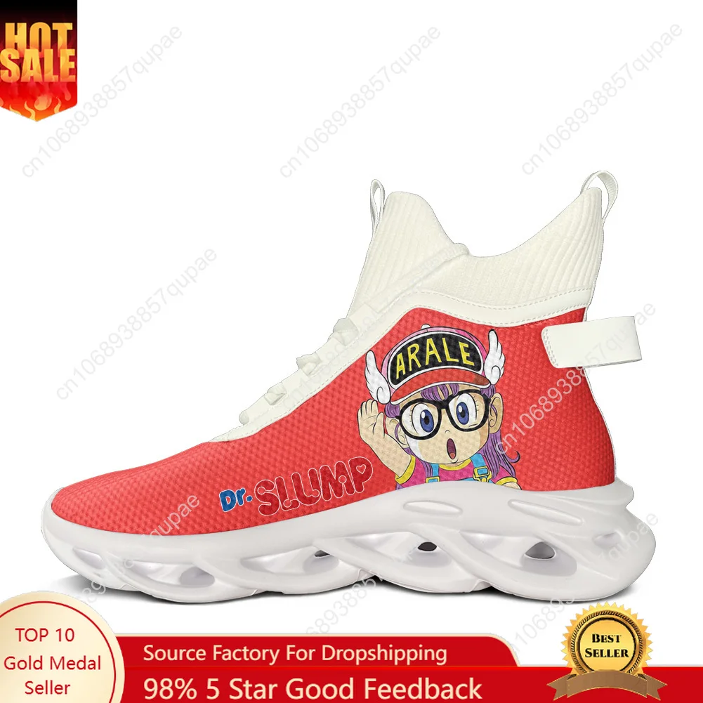 

Arale Dr Slump High Top Sneakers Anime Manga Men Women Teenager Sports Running Shoes Sneaker Lace Up Mesh Footwear Custom Shoe