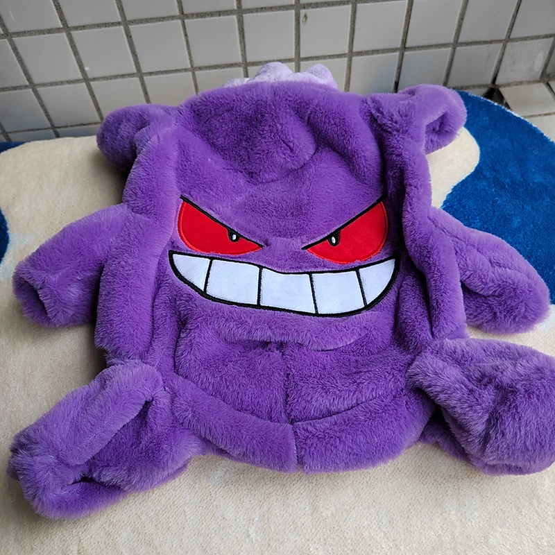 35/80cm Gengar Huge Pokemon Anime Plush Toys Big Pokémon Plushie Kawaii Semi-finished Leather Holster Pillow Gift for Children