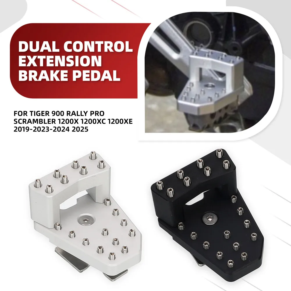 

Rear DualControl Brake Lever Pedal Step Tip Extension For Tiger 900 Rally Pro Scrambler 1200X 1200XC 1200XE 2019-2023-2024 2025