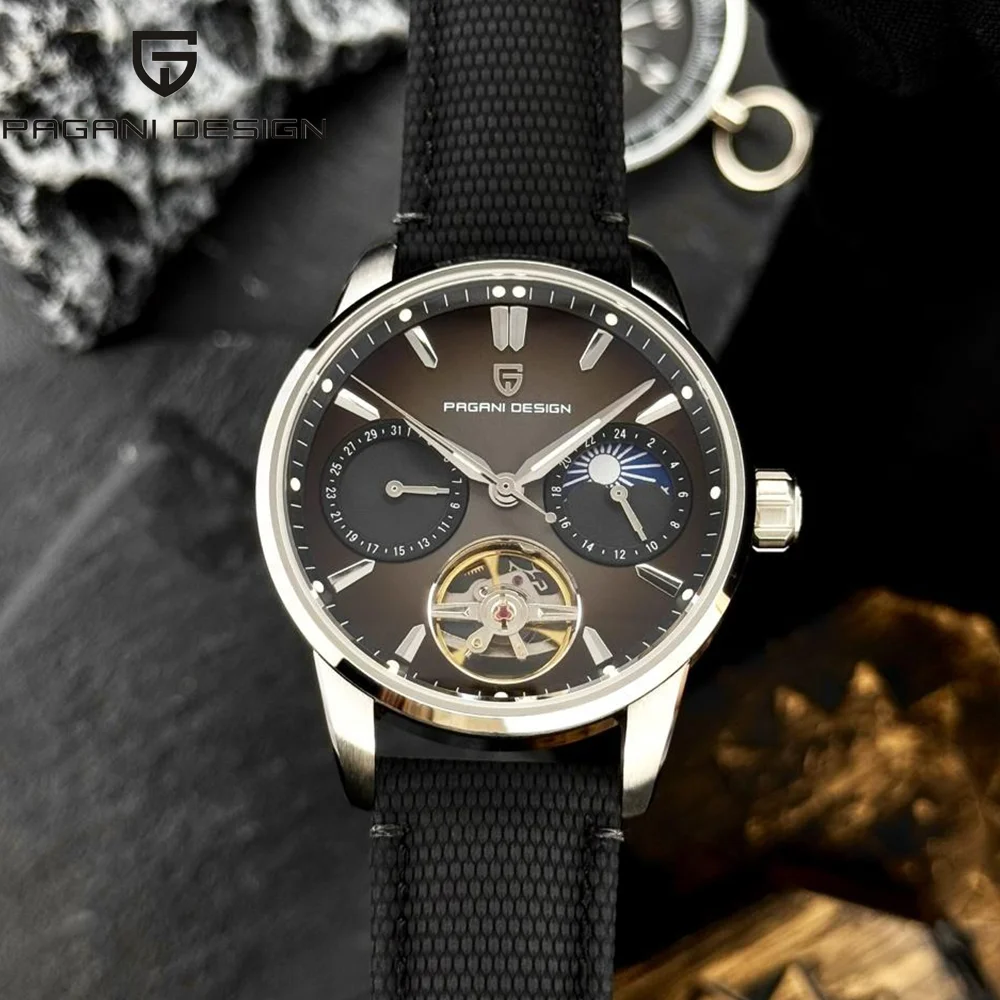 

Новые роскошные мужские автоматические механические часы Pagani Design, 41 мм, из нержавеющей стали, водонепроницаемые до 100 м, спортивные часы для пилотов
