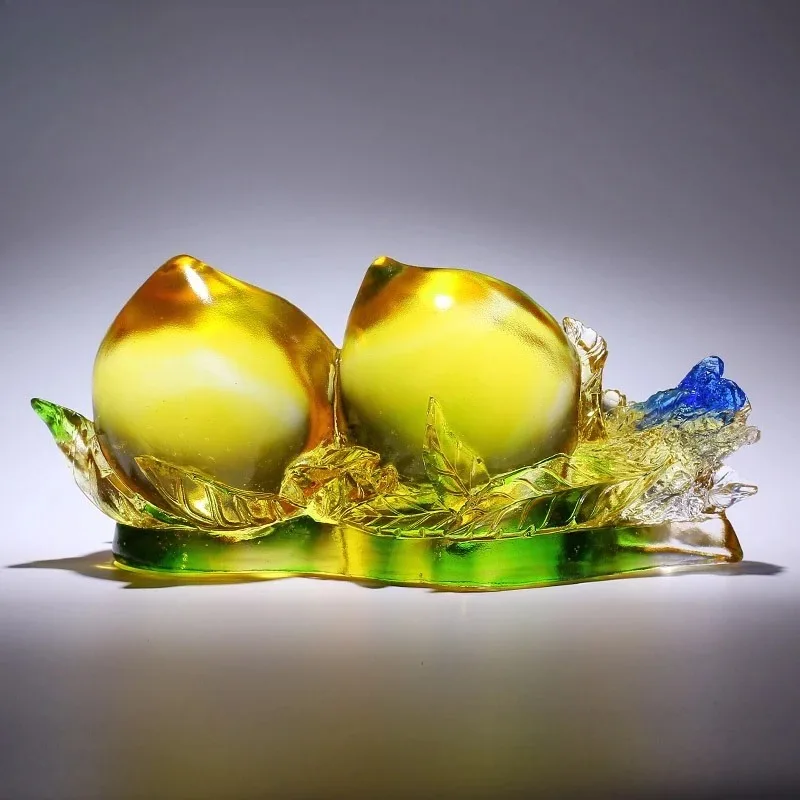 Liuli longevity peach ornament birthday gift for the elderly