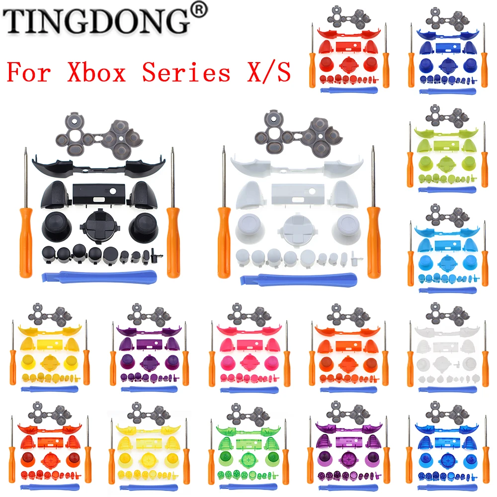 For Xbox Series X S Controller buttons kit L R LB RB Bumper Trigger Buttons Mod Kit & Conductive Rubber Tool Game Accessories