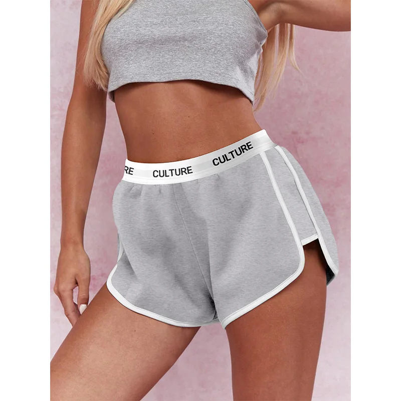 Shorts de sport décontractés pour femmes, sangle sexy, vêtements pour femmes, vêtements pour la maison, couleurs Clash, été
