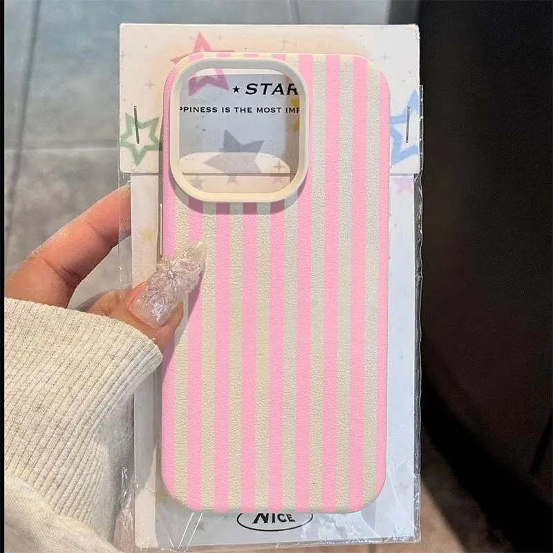 Etui na telefon z kolorowym wzorem w paski dla Samsung Galaxy S25 FE S24 S23 Ultra S22 Plus S21 5G A26 A25 A24…