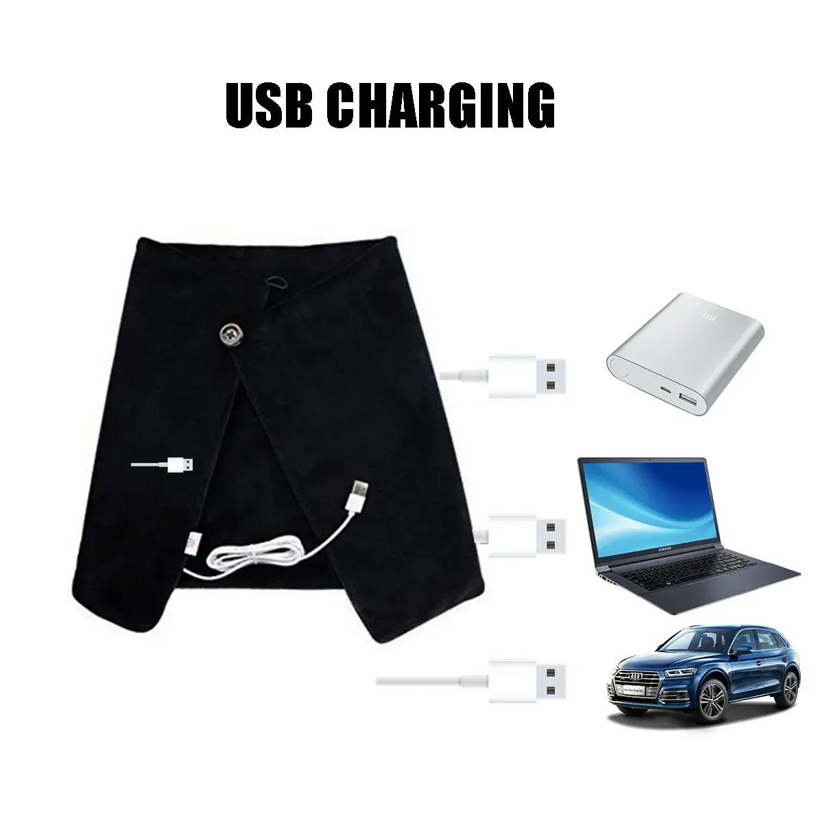 

Зимний согревающий электрический плед-накидка для шеи и плеч с USB-подогревом, 3 режима, 45x80 см, с регулировкой, инфракрасный нагревательный коврик