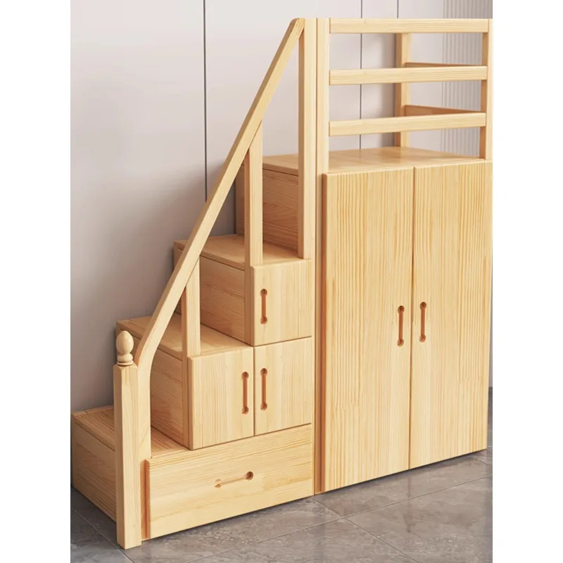 

Solid wood multifunctional wardrobe, staircase cabinet, staircase cabinet, staircase stool, drawer type storage cabinet